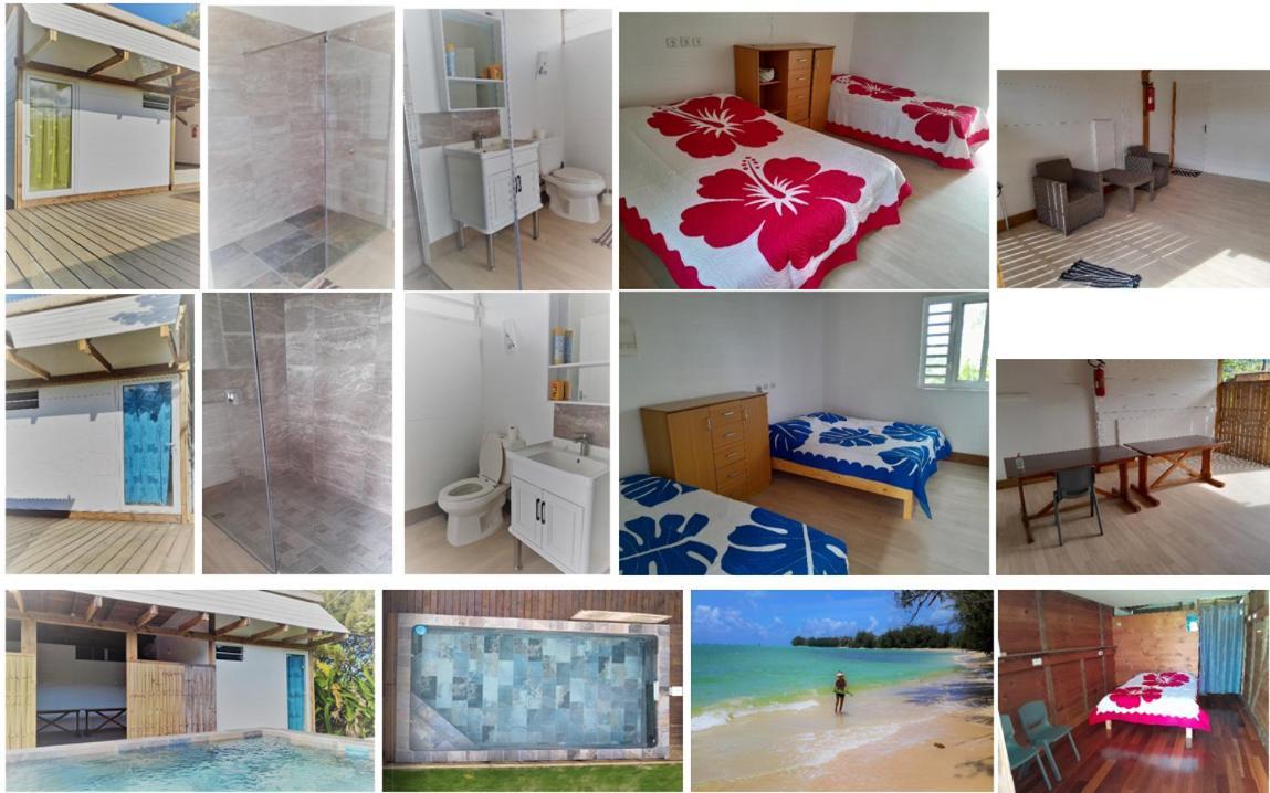 Mara'Ai Le Spot Tubuai, Chambre Triple Deluxe Mahu Sdb Privee Avec Piscine Mataura Exterior foto